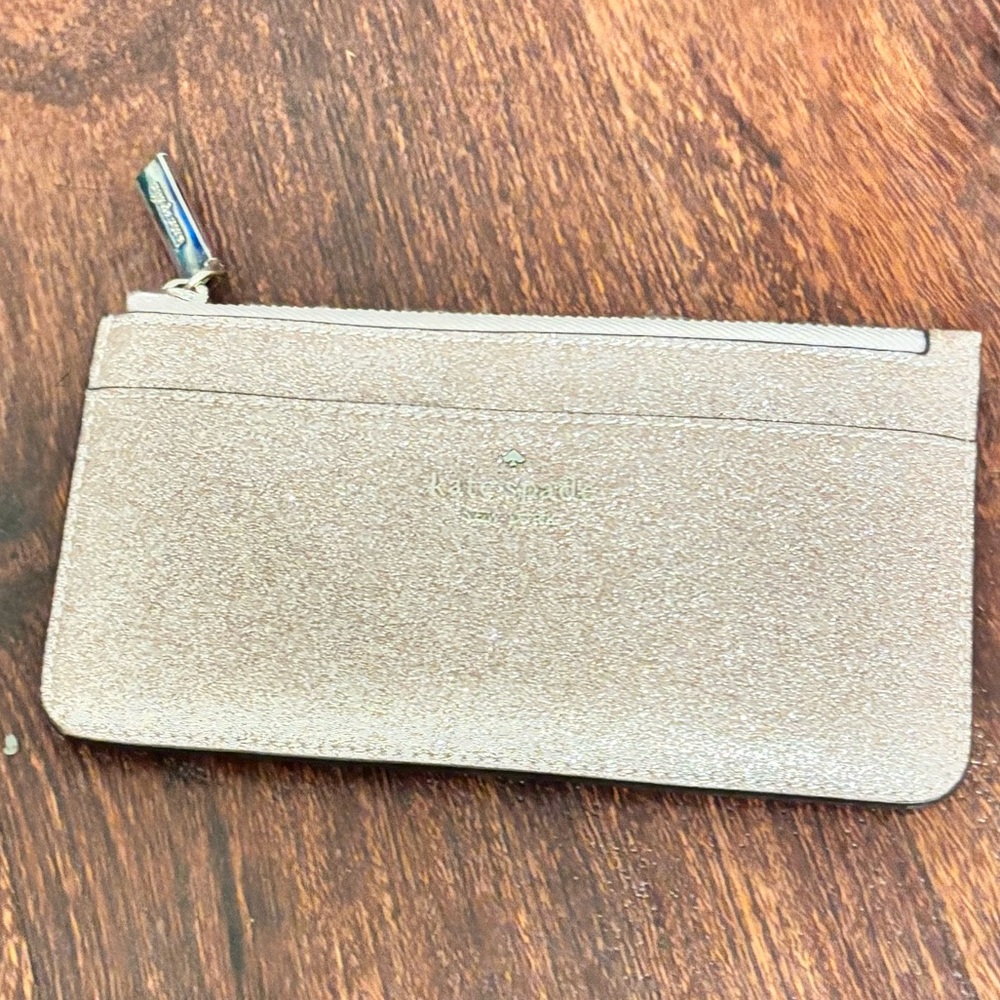 Kate Spade light pink glitter wallet
